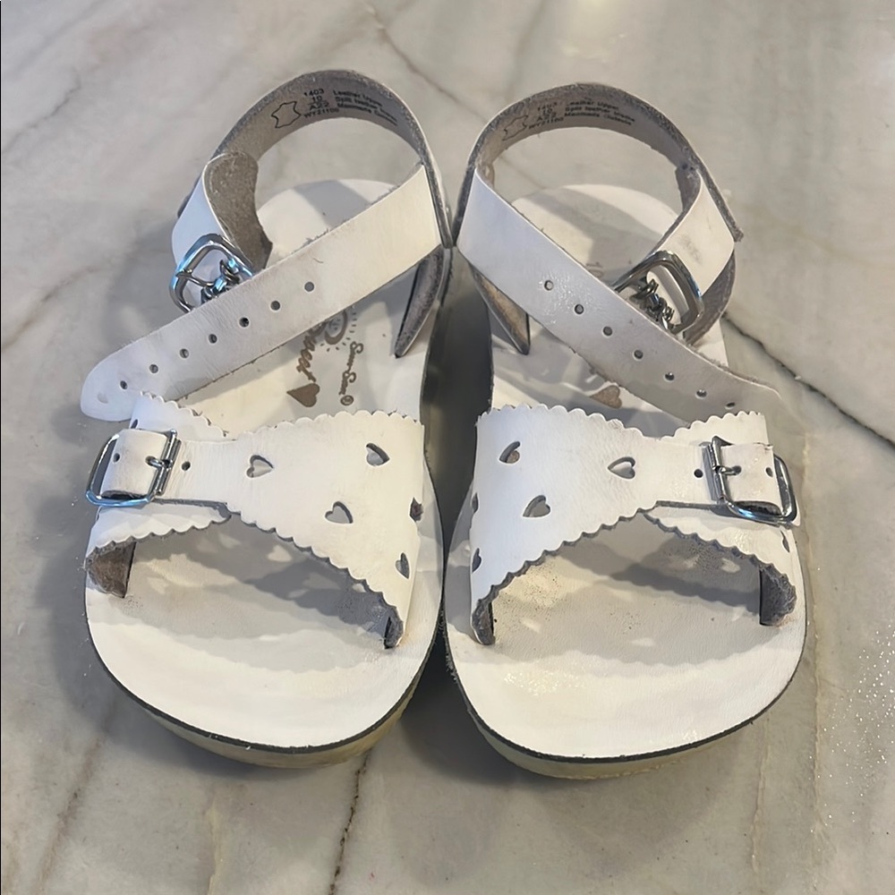 White Saltwater Sandals - size 10